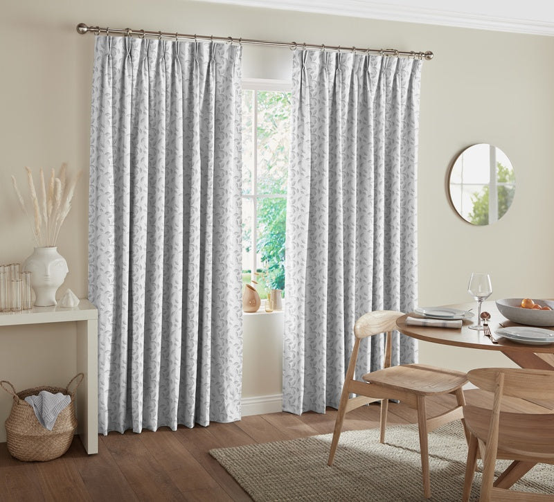 Leaf Vine Made to Measure Curtain Platinum