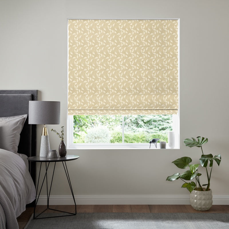 Leaf Vine Made to Measure Roman Blind Gold