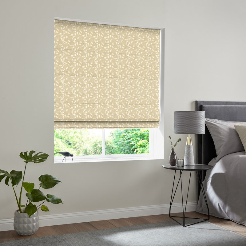 Leaf Vine Made to Measure Roman Blind Gold