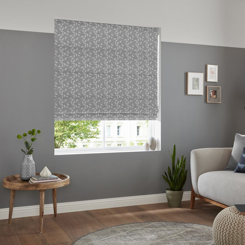 Leaf Vine Made to Measure Roman Blind Graphite