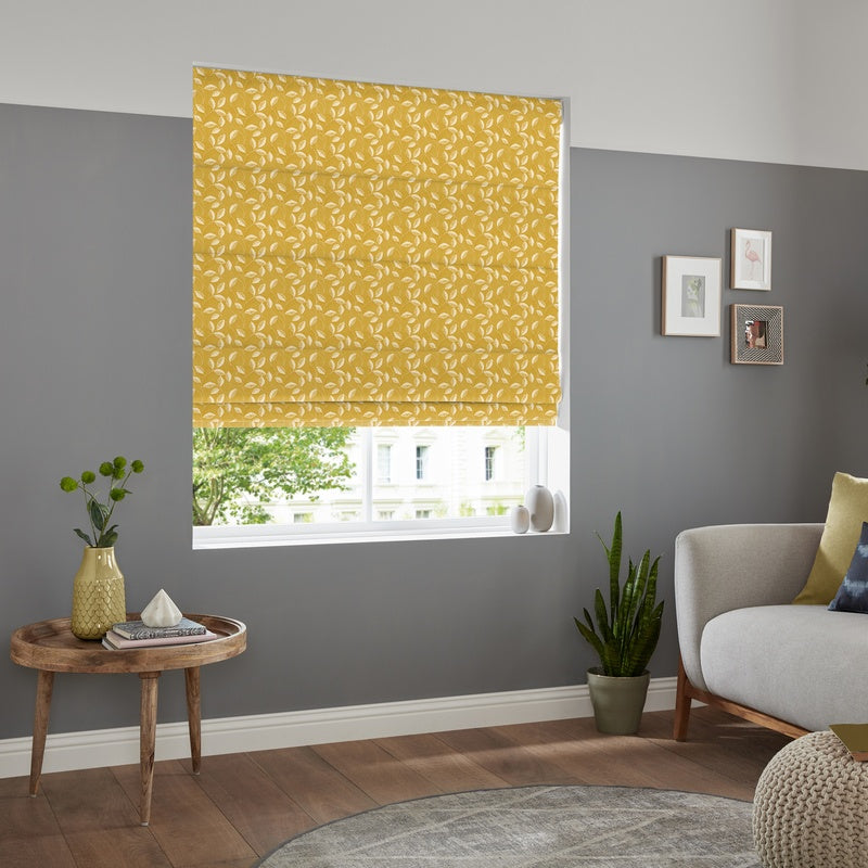 Leaf Vine Made to Measure Roman Blind Sunflower
