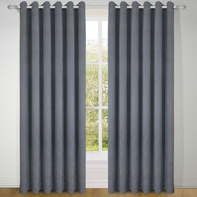 Treebark Ready Made Eyelet Curtains Slate