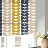 Orla Kiely Trio Stem Made to Measure Roman Blind Ochre