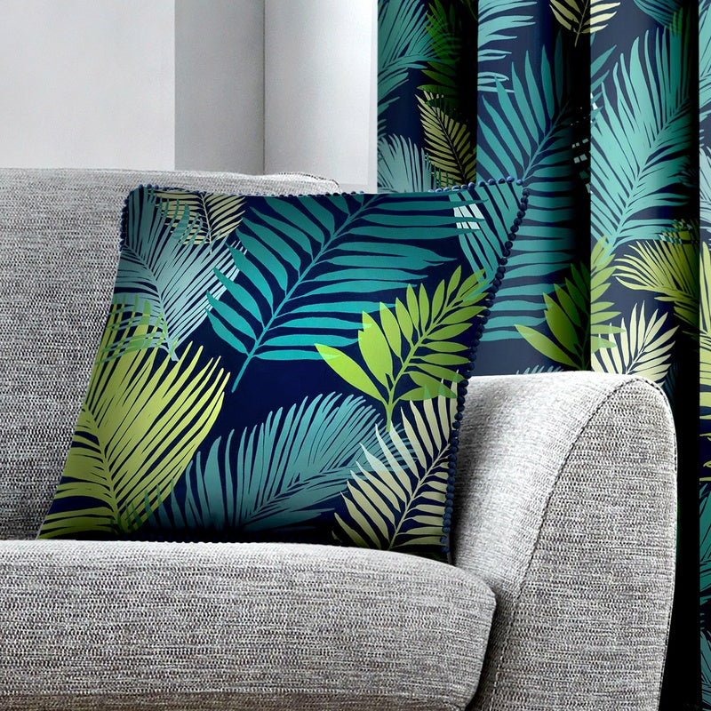 Fusion Tropical Ready Made Eyelet Curtains Multi