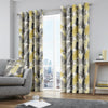 Fusion Tropical Ready Made Eyelet Curtains Ochre