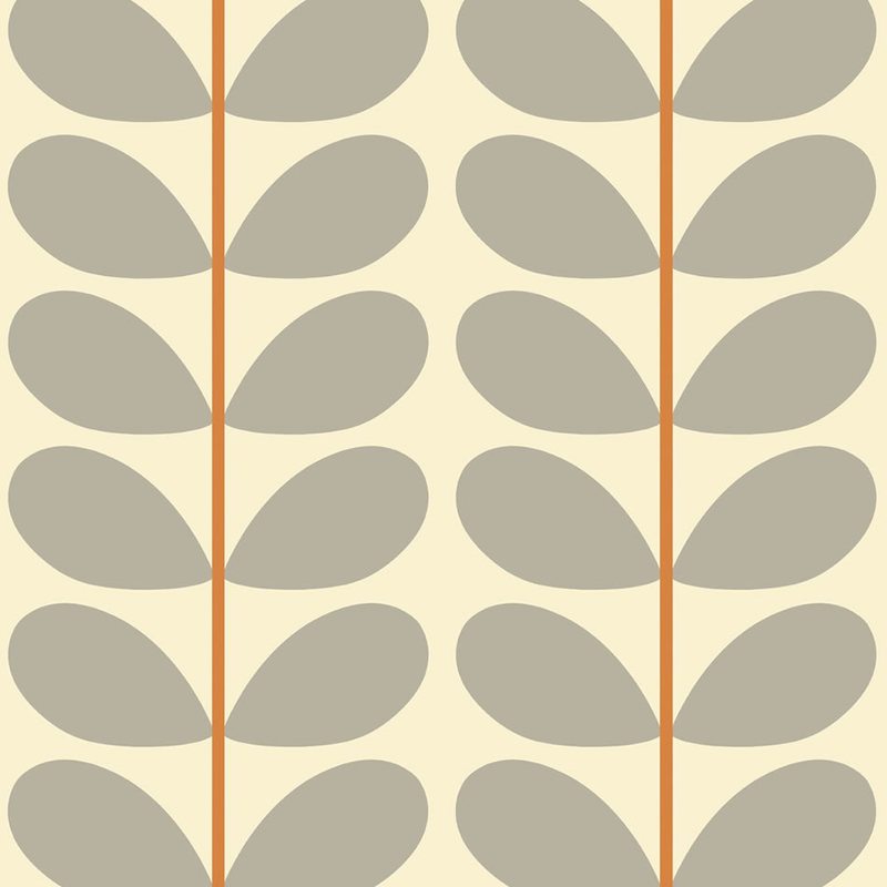 Orla Kiely Two Colour Stem Made to Measure Roman Blind Warm Grey