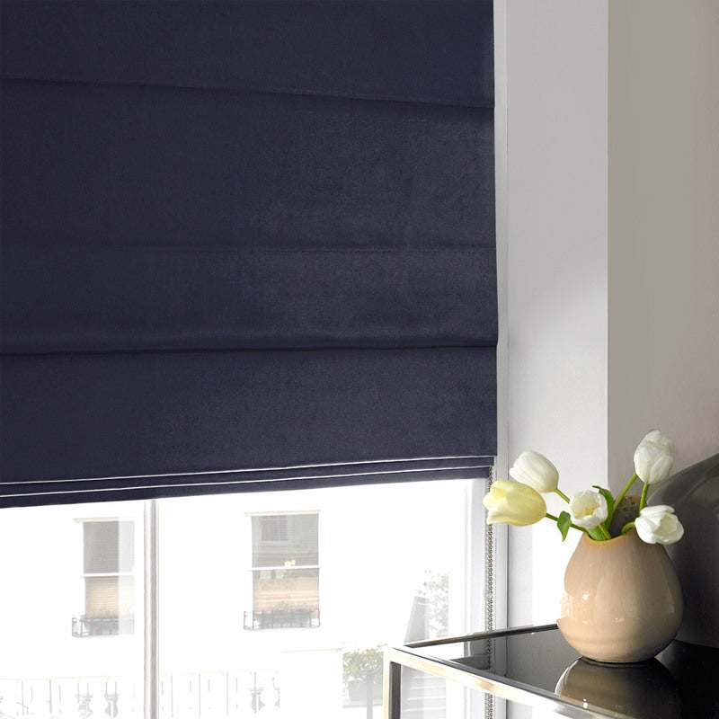 Tyrone Made to Measure Roman Blind Indigo