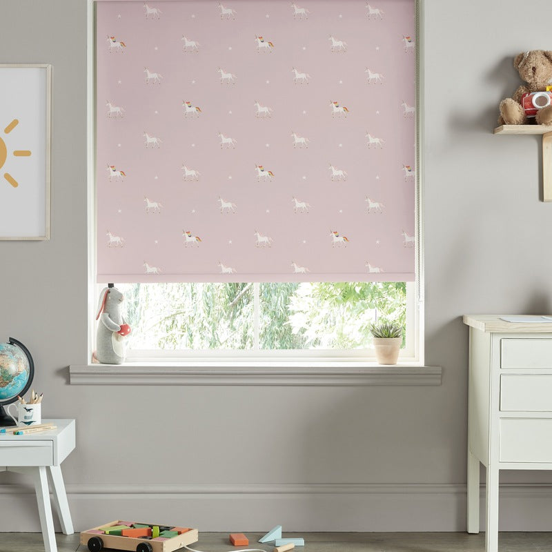Sophie Allport Unicorn Made to Measure Roller Blind Soft Pink
