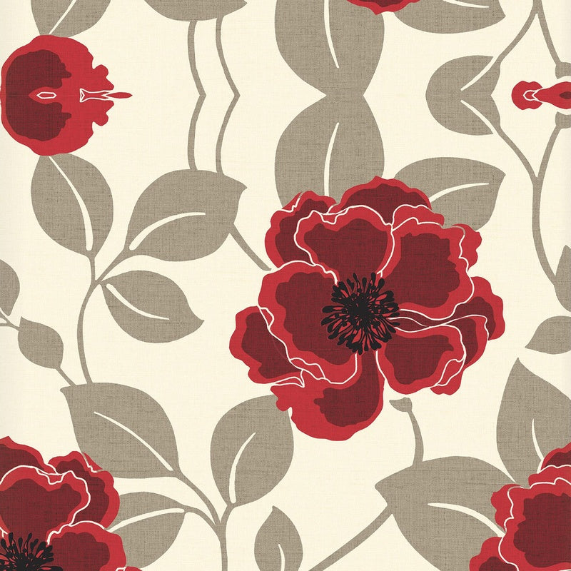 Papavero Ready Made Blackout Roller Blind Red