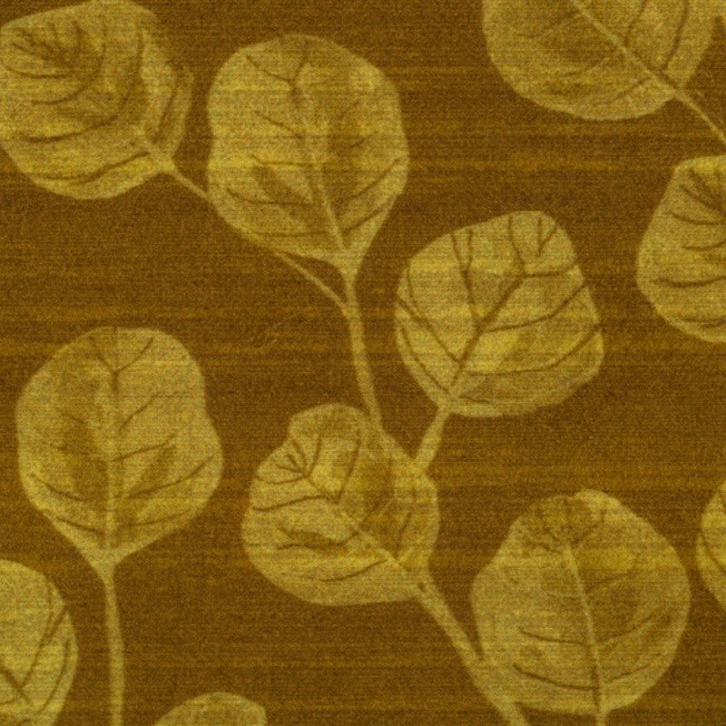Linda Barker Ursulas Vine Velvet Fabric Ochre