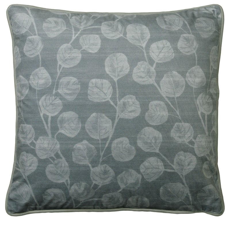 Linda Barker Ursulas Vine Piped Filled Cushion 50cm x 50cm Silver