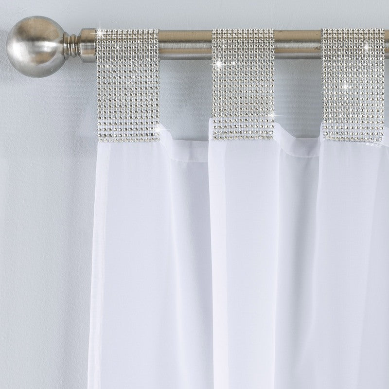 Vegas Eyelet Voile Panel White