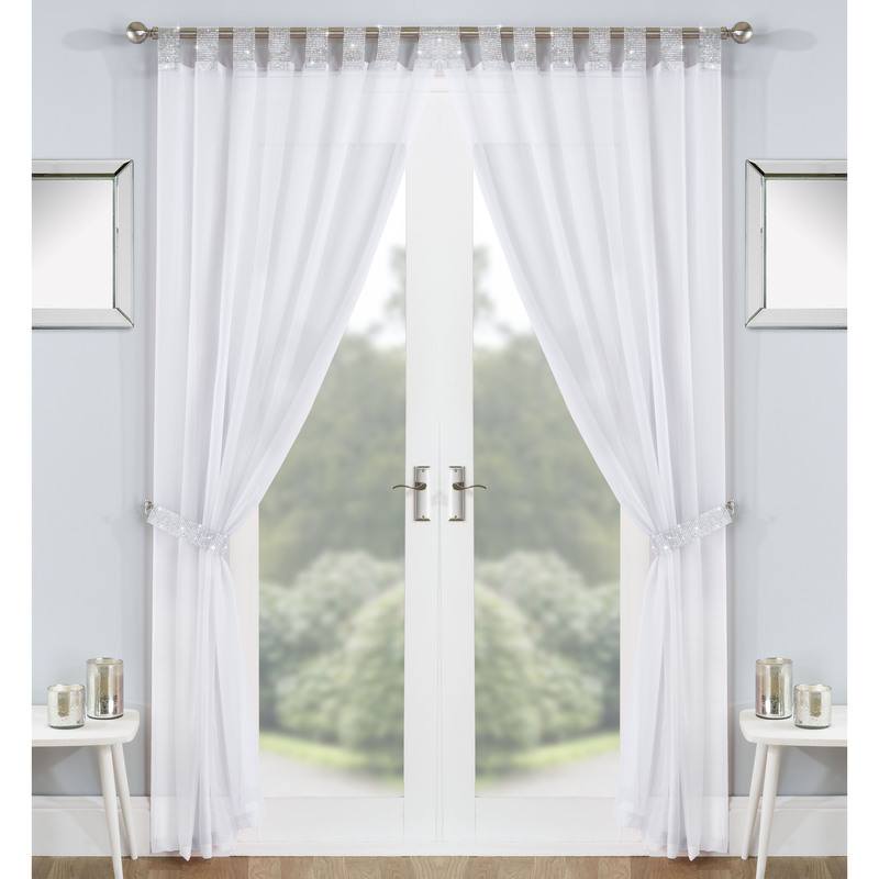 Vegas Eyelet Voile Panel White
