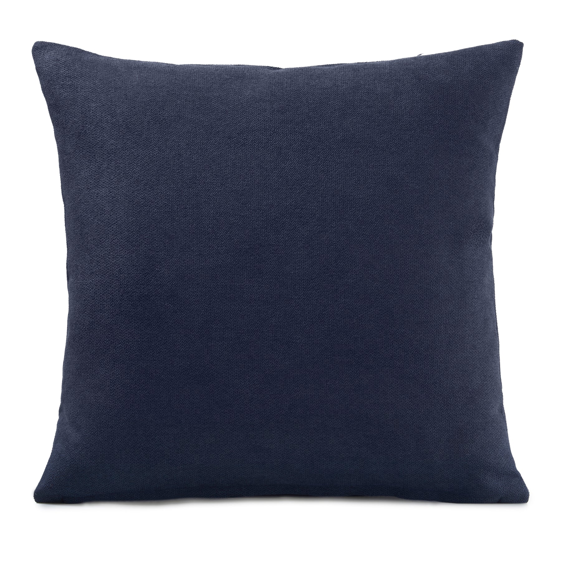 Velvet Chenille Filled Cushion 18x18 Navy