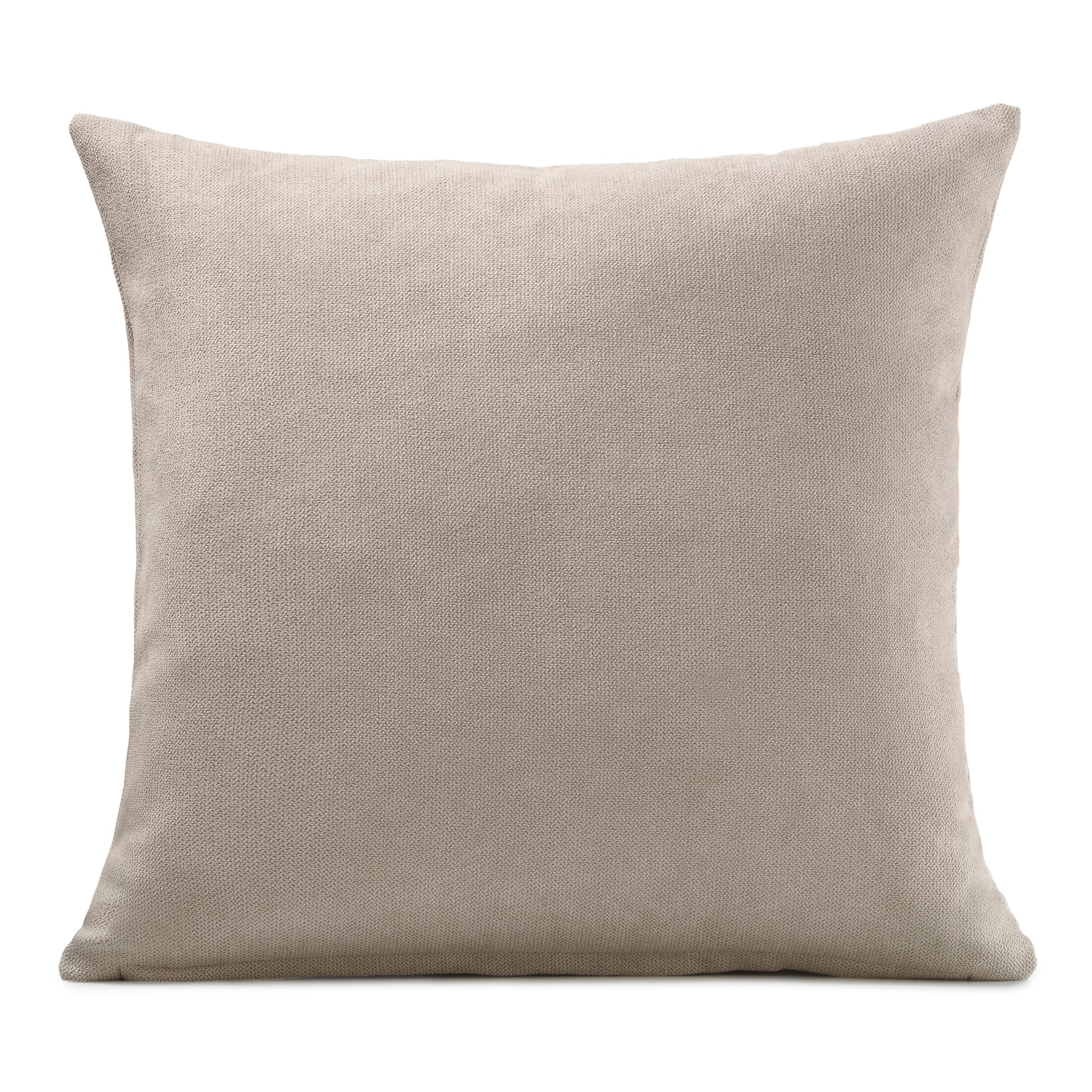 Velvet Chenille Filled Cushion 18x18 Taupe