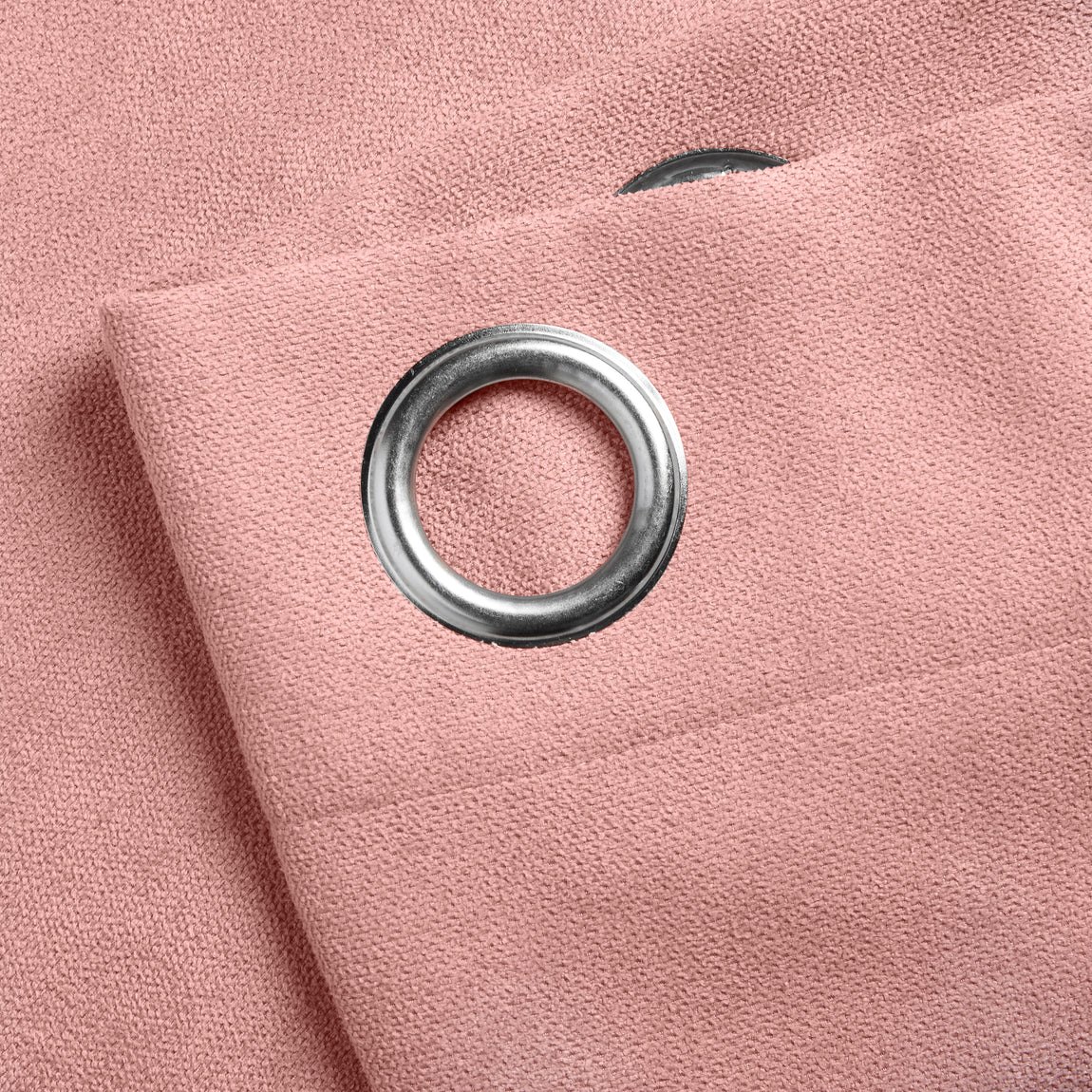 Chenille Ready Made Eyelet Curtains Blush