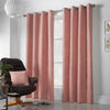 Chenille Ready Made Eyelet Curtains Blush