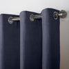 Chenille Ready Made Eyelet Curtains Navy
