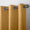 Chenille Ready Made Eyelet Curtains Ochre