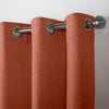 Chenille Ready Made Eyelet Curtains Orange