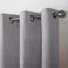 Chenille Ready Made Eyelet Curtains Silver