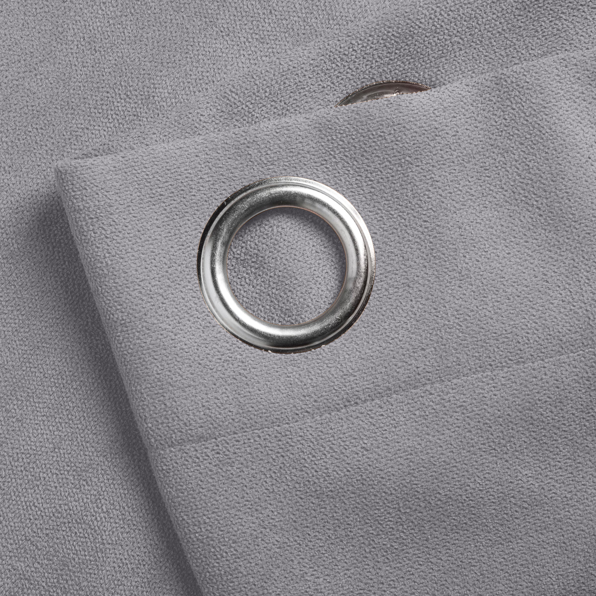 Chenille Ready Made Eyelet Curtains Silver