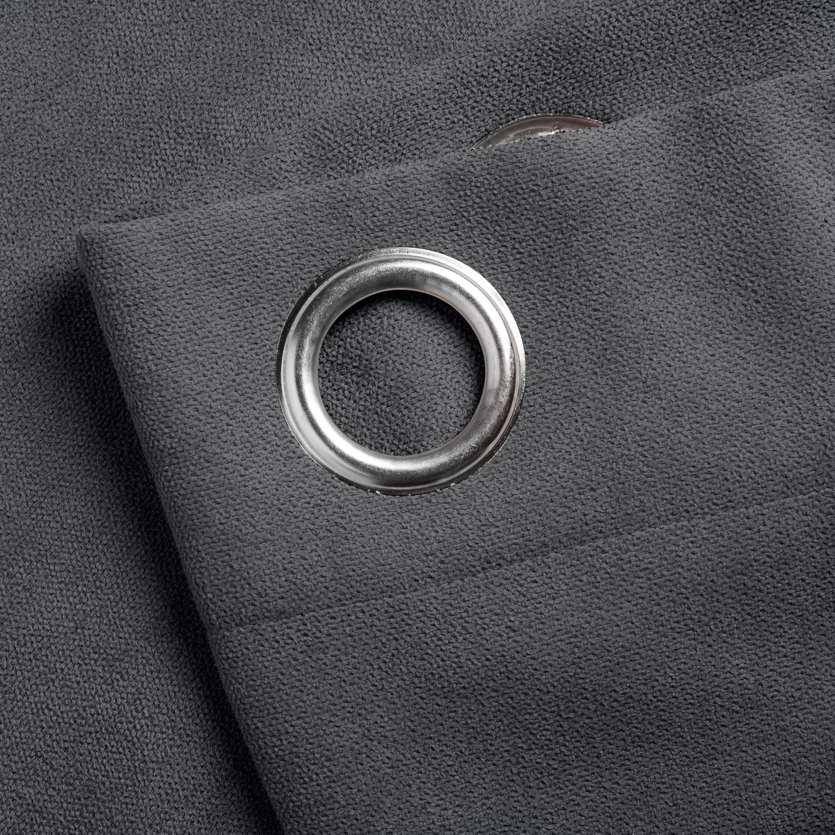 Chenille Ready Made Eyelet Curtains Slate