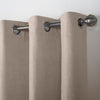 Chenille Ready Made Eyelet Curtains Taupe