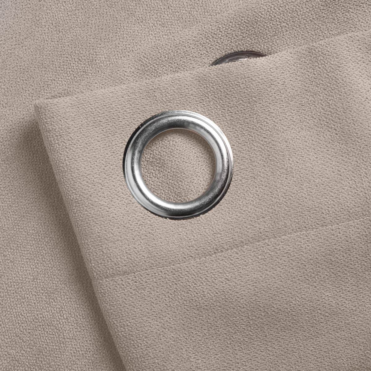 Chenille Ready Made Eyelet Curtains Taupe