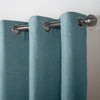 Chenille Ready Made Eyelet Curtains Teal