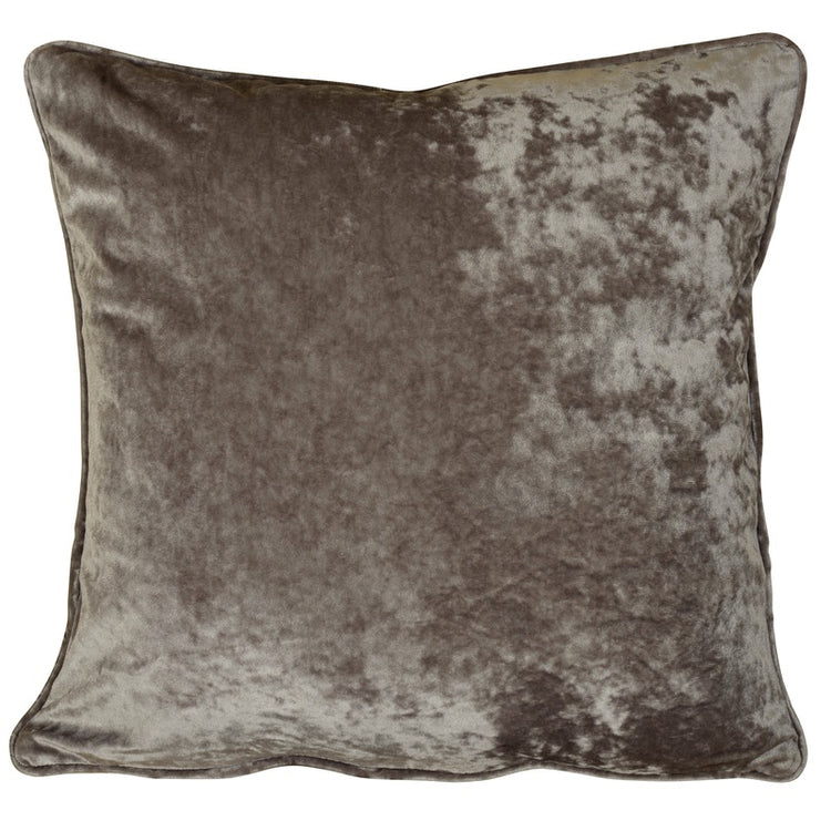 Velvet Filled Cushion 45cm x 45cm Mocha