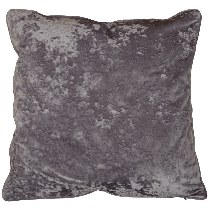 Velvet Filled Cushion 45cm x 45cm Silver