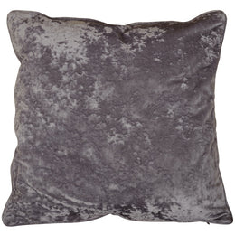 Velvet Filled Cushion 45cm x 45cm Silver