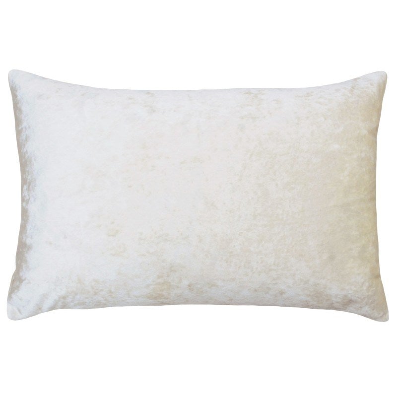 Verona Crushed Velvet  Ready Made Lined Eyelet Curtains Ivory