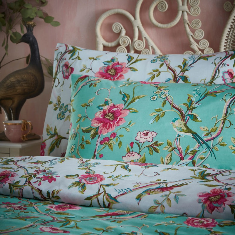 Furn Vintage Chinoiserie Duvet Cover Bedding Set Jade
