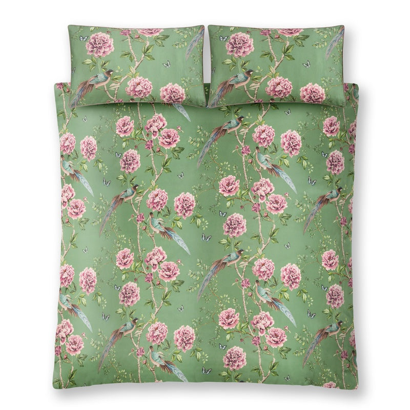 Paloma Home Vintage Chinoiserie Duvet Cover Bedding Set Jade