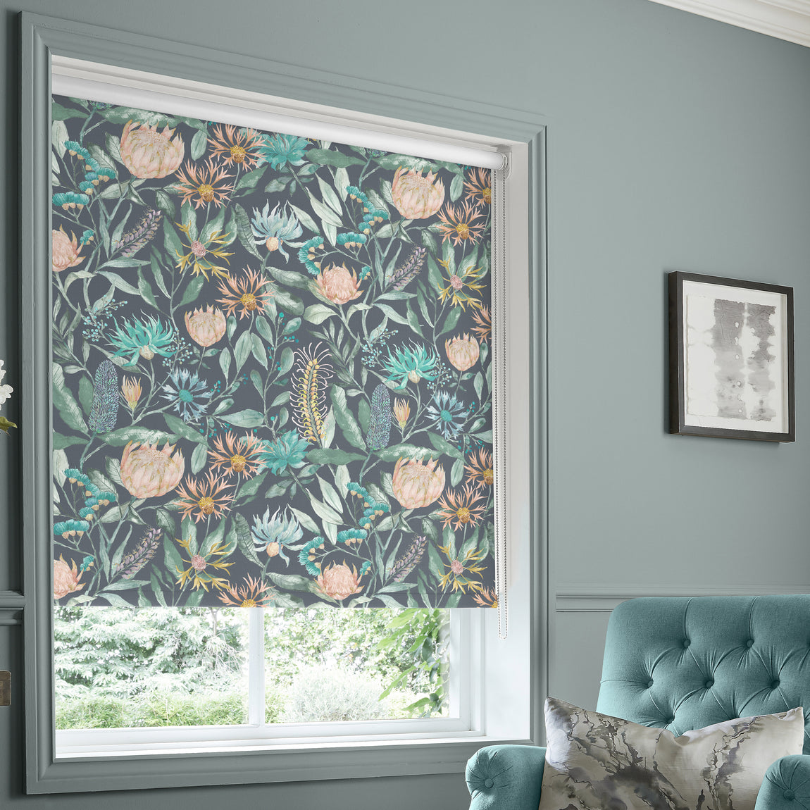 Voyage Vitoria Made to Measure Blackout Roller Blind Sapphire