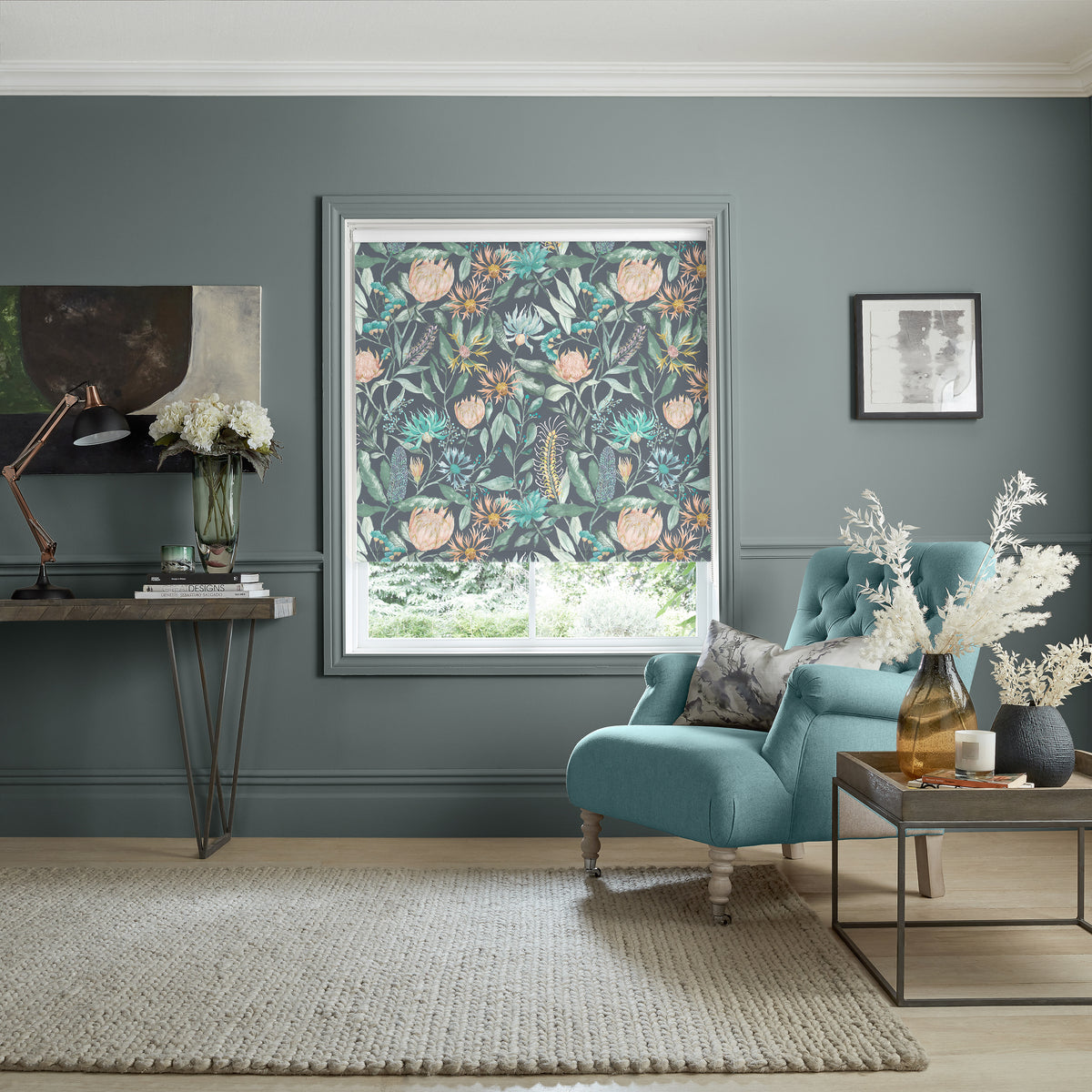 Voyage Vitoria Made to Measure Blackout Roller Blind Sapphire