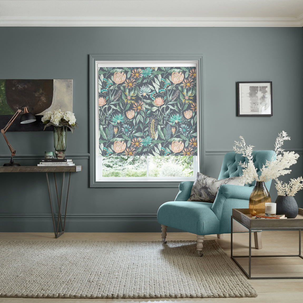 Voyage Vitoria Made to Measure Blackout Roller Blind Sapphire