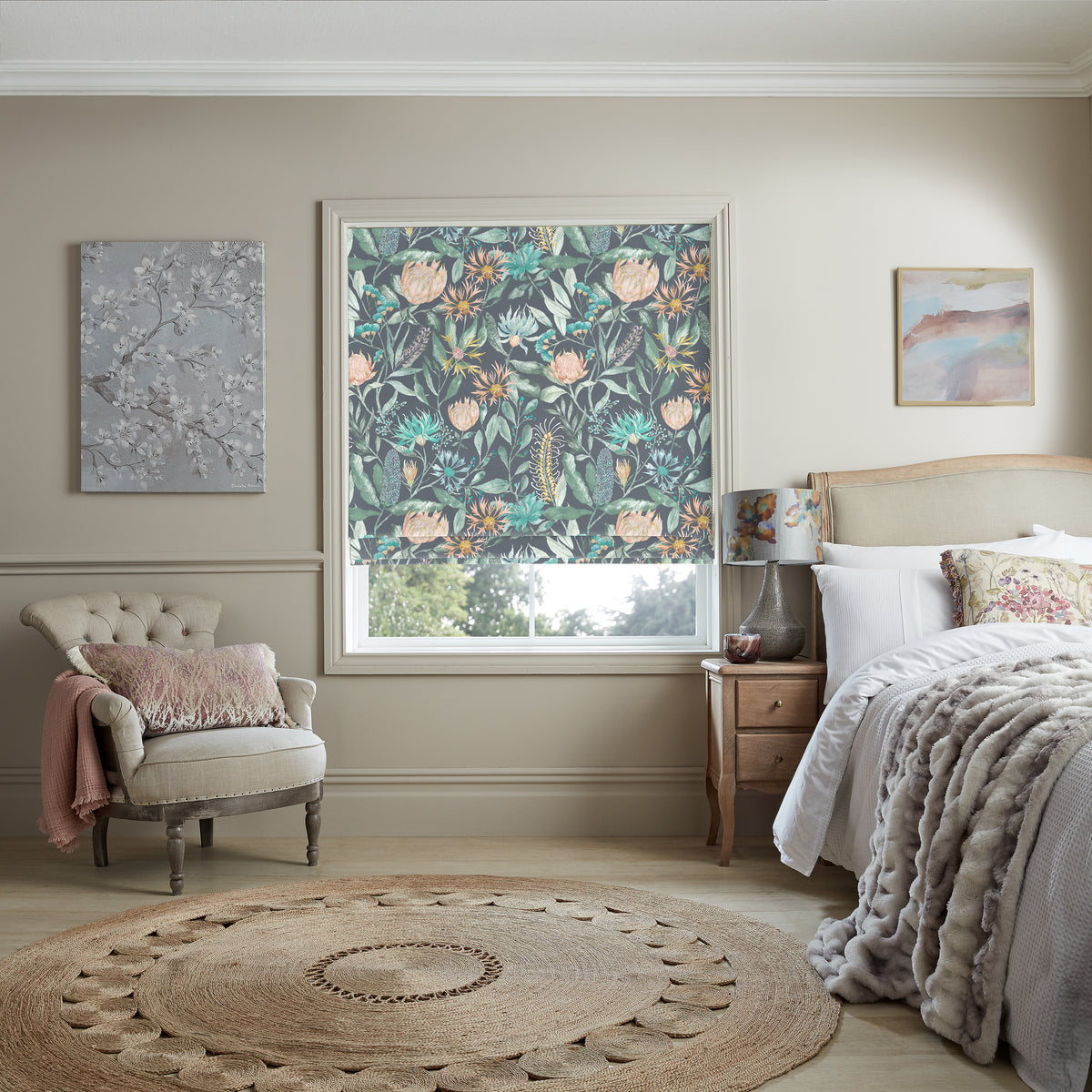 Voyage Vitoria Made to Measure Roman Blind Sapphire