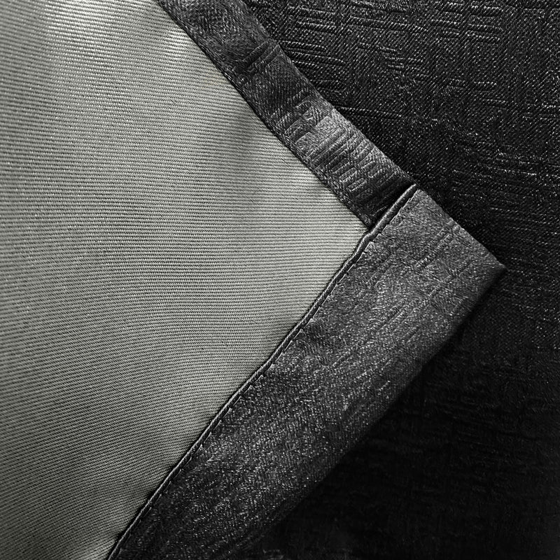 Vogue Thermal Blockout Ready Made Eyelet Curtains Black