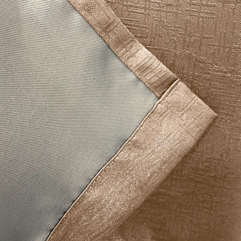 Vogue Thermal Blockout Ready Made Eyelet Curtains Latte