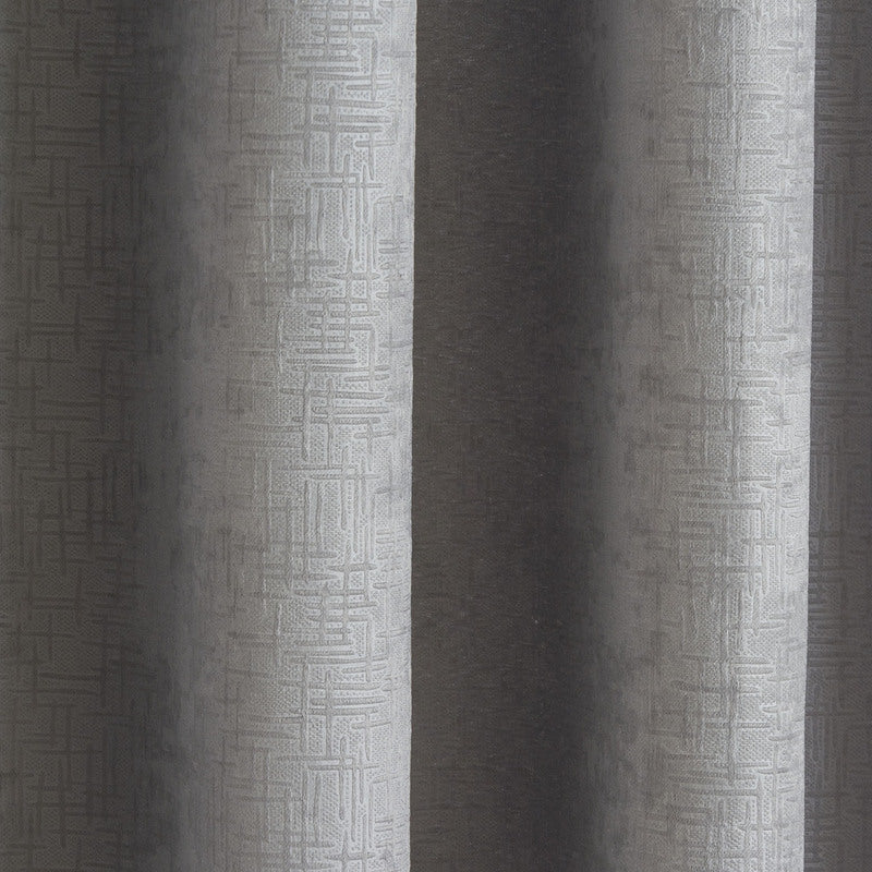 Vogue Thermal Blockout Ready Made Eyelet Curtains Grey