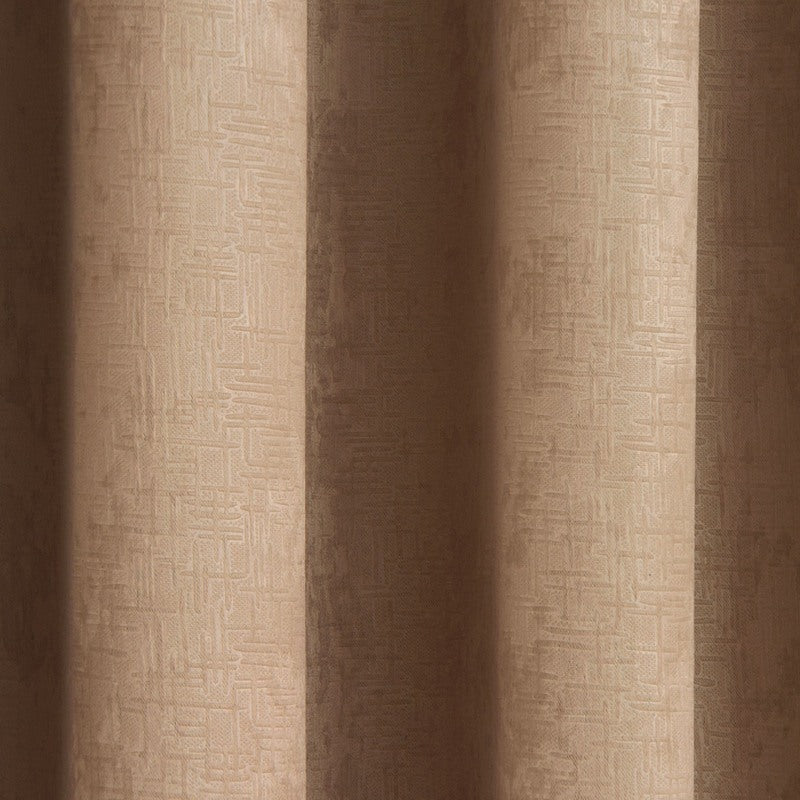 Vogue Thermal Blockout Ready Made Eyelet Curtains Latte