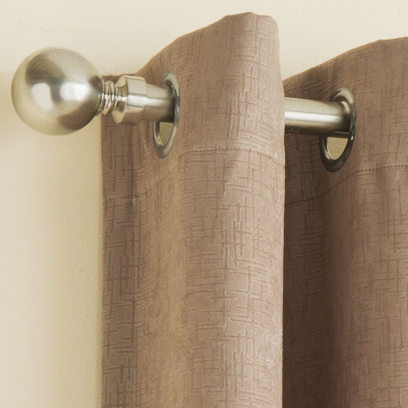 Vogue Thermal Blockout Ready Made Eyelet Curtains Latte