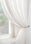 Chain Ready Made Single Voile Curtain White