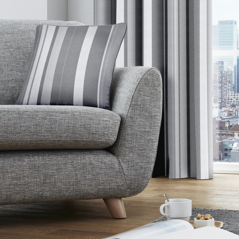Fusion Whitworth Check Filled Cushion 43cm x 43cm Grey