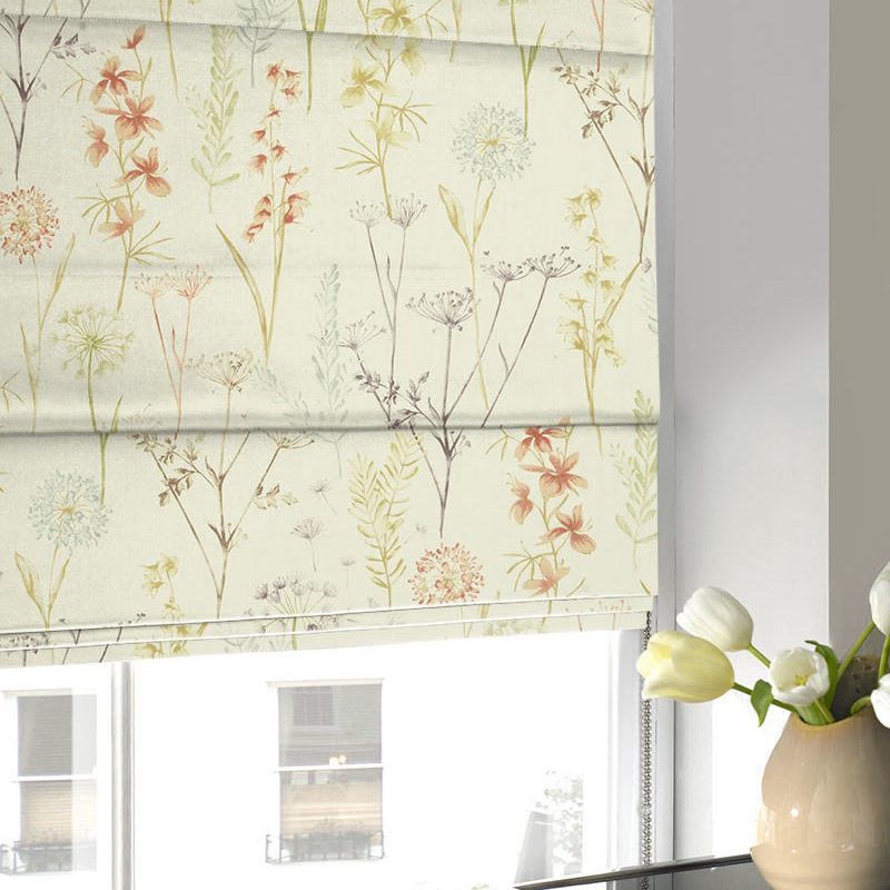 Wild Flower Made to Measure Roman Blind Terracotta