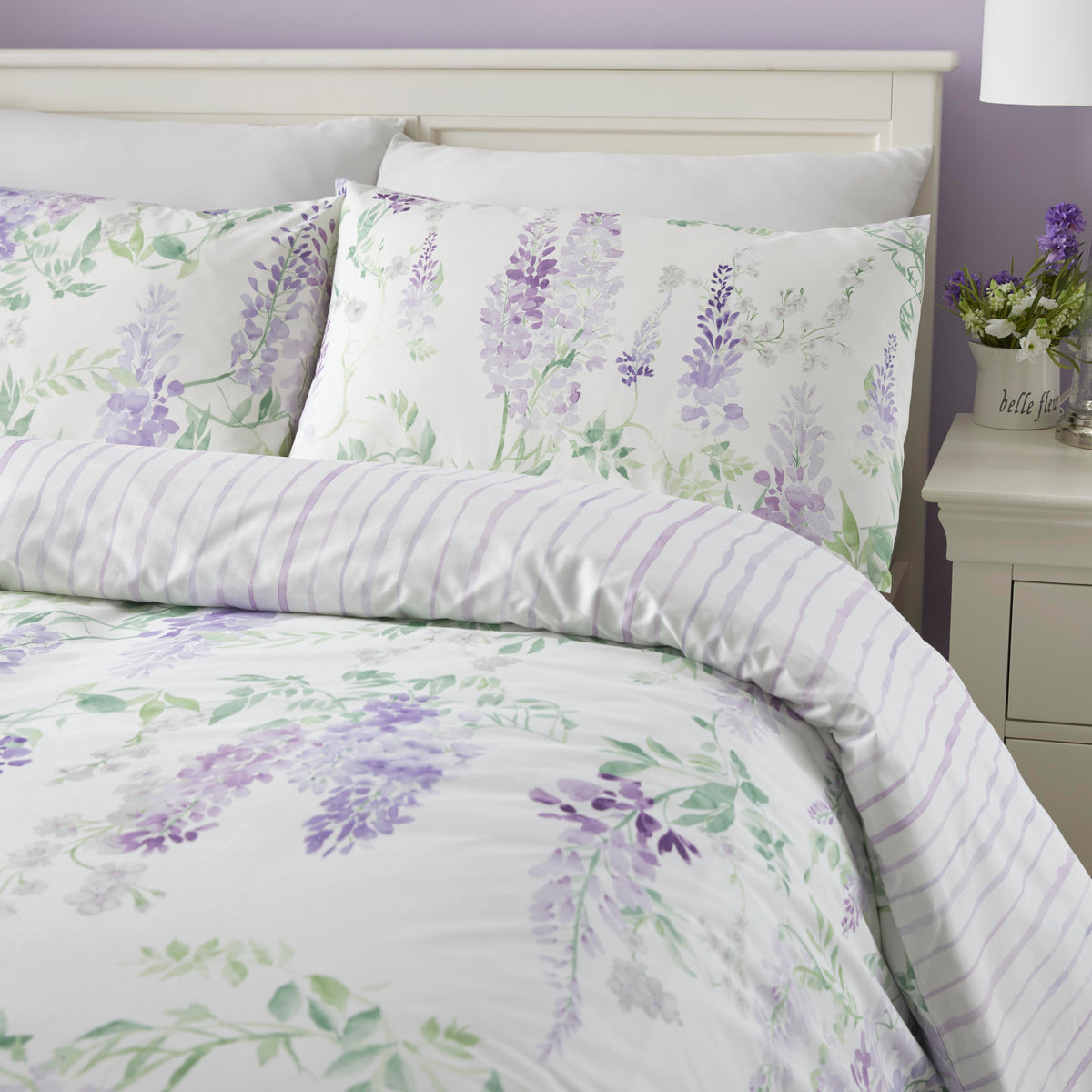 Dreams & Drapes Wisteria Duvet Cover Bedding Set Lilac