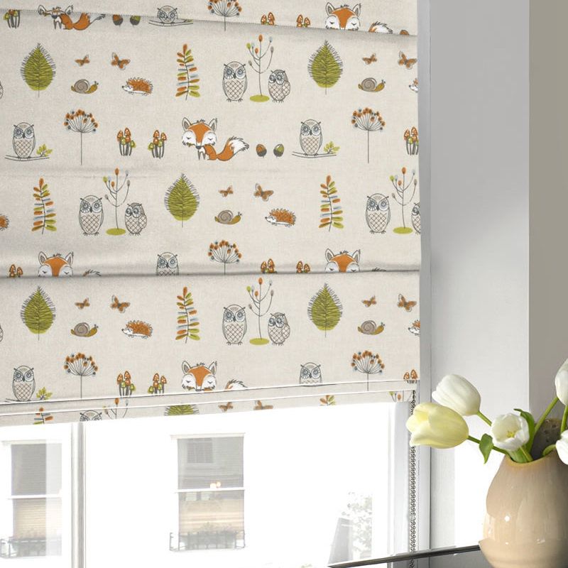 Woodland Fox Made to Measure Roman Blind Multi